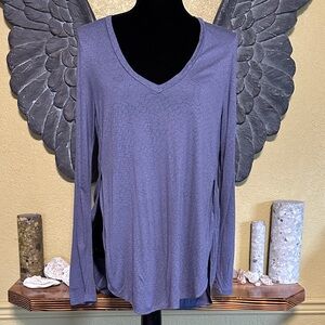Wilfred Purple V-Neck longsleeve Top